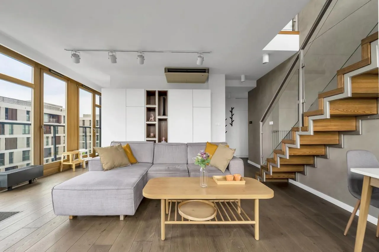 Warsaw Prestige Suites - 86M2, Two-Level Loft, Parking - By Rentujemy פולין